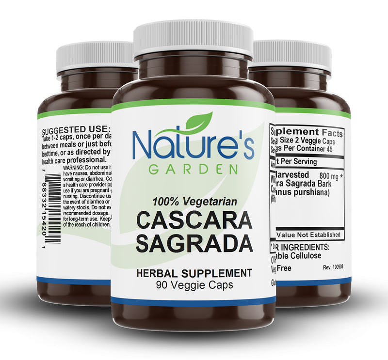 Nature's Garden - Cascara Sagrada - 90 Veggie Caps