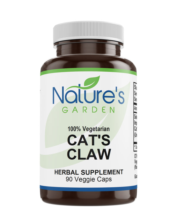 Nature's Garden - Cat's Claw Bark - 90 Veggie Caps with 1000mg Peruvian Cats Claw Uncaria Tomentosa Herb