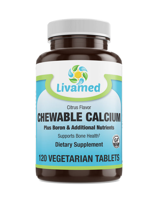 Chewable Calcium Veg Tabs - Natural Citrus Flavor 120 Count
