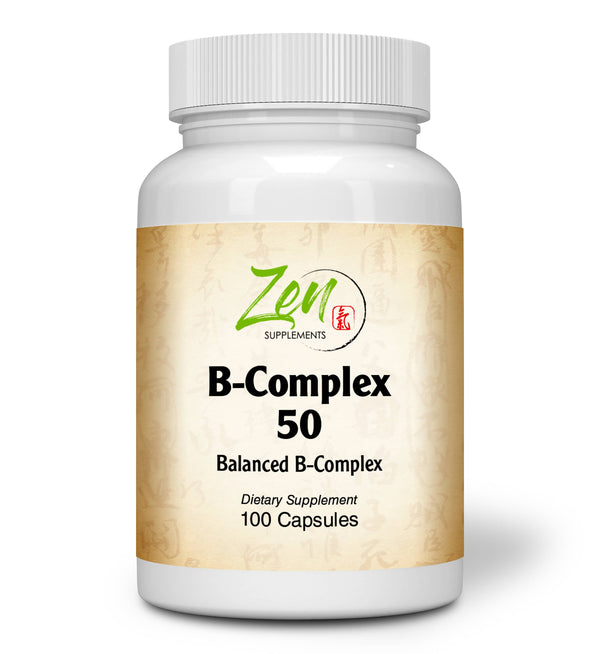 Zen Supplements - B-Complex 50 100-Caps- Support for Stress, Energy and Healthy Immune System - Heart Health & Nervous System Support - Supports Energy Metabolism