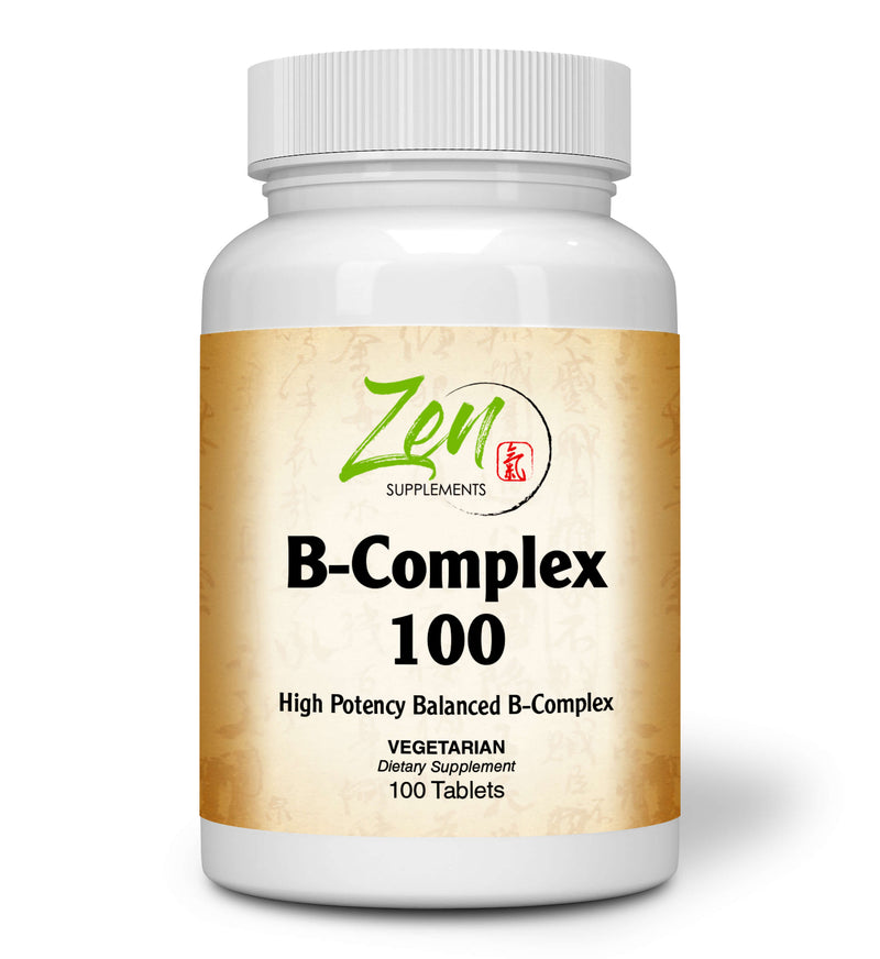 Zen Supplements - B-Complex 100 100-Tabs - Support for Stress, Energy and Healthy Immune System - Heart Health & Nervous System Support - Supports Energy Metabolism