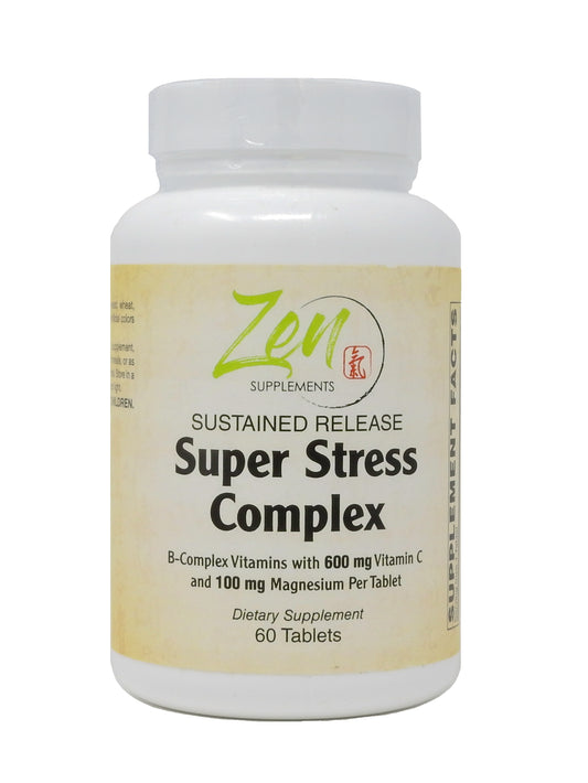 Super Stress Complex Multi 60- Tabs with B Vitamins, & Calming Herbs to Combat the Impact of Stress - All B Vitamins Including B12, B1, B2, B3, B5, B6, B7, B9, Folic Acid - Vitamin B Complex for Stress, Energy and Healthy Immune System