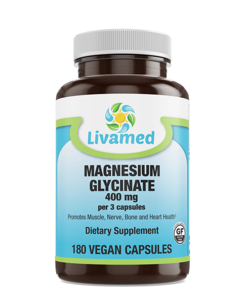 Livamed - Magnesium Glycinate 400 mg Veg Caps 90 Count