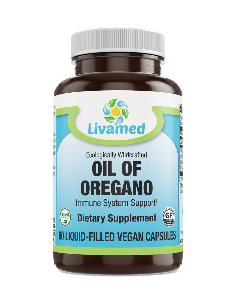 Livamed - Oil of Oregano Liquid Filled Veg Caps 60 Count