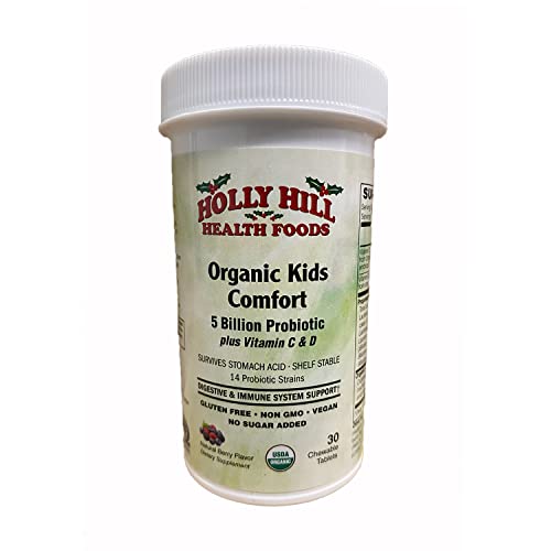 Organic Kids Comfort 5 Billion Probiotic, Berry, 30 Chewable Tablets