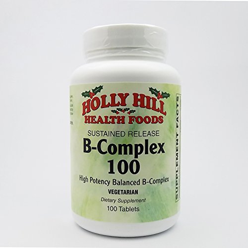 B Complex 100 Sustained Release, Vegetarian Formula, 100 Tablets