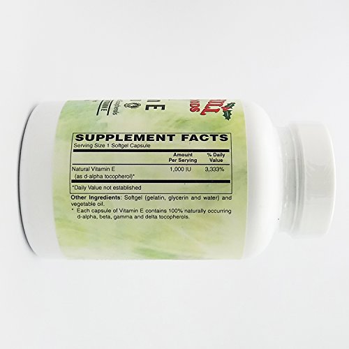 Vitamin E 1000 IU, 100 Softgels