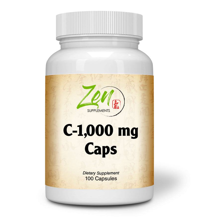 Zen Supplements - C-1000 Capsules - Vitamin C With 50 Mg Bioflavinoids 100-Caps - Vitamin C with High Absorption Ascorbic Acid Supports Immune System, Collagen Booster & Powerful Antioxidant