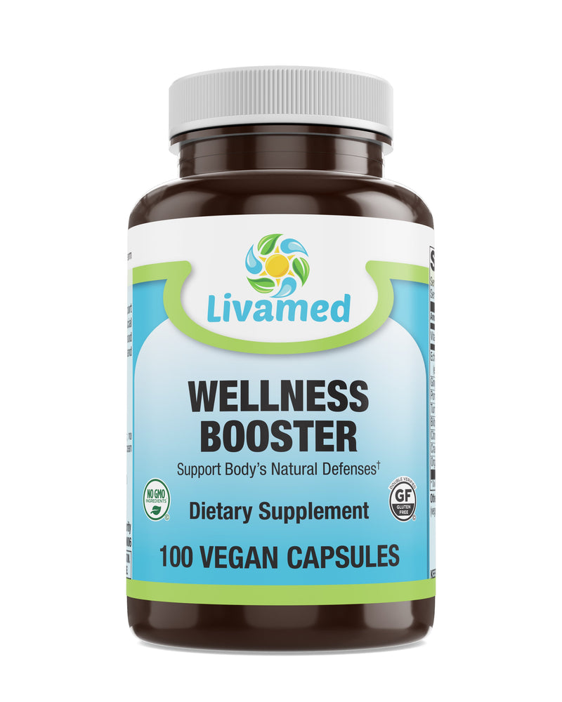 Livamed - Wellness Booster - Herbal Immune Veg Caps 100 Count