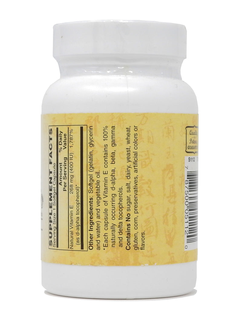 Zen Supplements - Vitamin E-400 Mixed Tocopherols - Supports overall Wellness & Immune Function, Promotes Beautiful Hair & Skin 100-Softgel