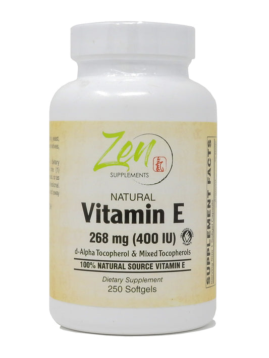 Vitamin E-400IU Mixed Tocopherols - Supports overall Wellness & Immune Function, Promotes Beautiful Hair & Skin 250-Softgel