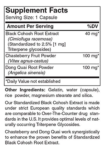 European Standardized Black Cohosh Extract Plus, 120 Capsules