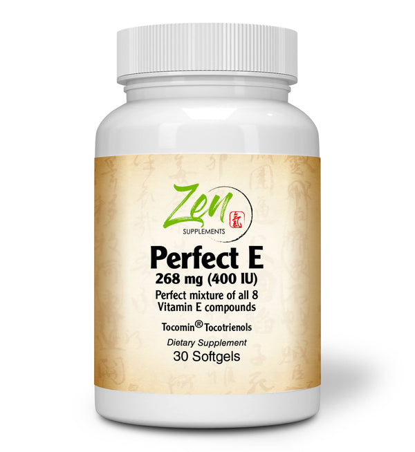 Zen Supplements - Perfect E with Tocotrienols from Tocomin®contains 400 IU alpha-tocopherol & gamma-tocopherol 30-Softgel