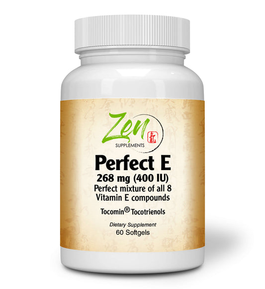 Perfect E with Tocotrienols from Tocomin®contains 400 IU alpha-tocopherol & gamma-tocopherol 60-Softgel