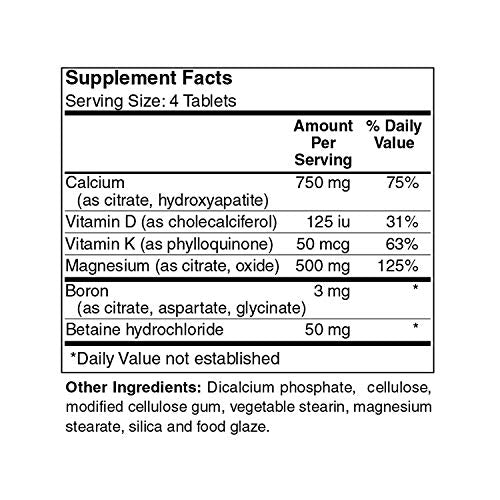 Calcium and Magnesium Citrates, 100 Tablets