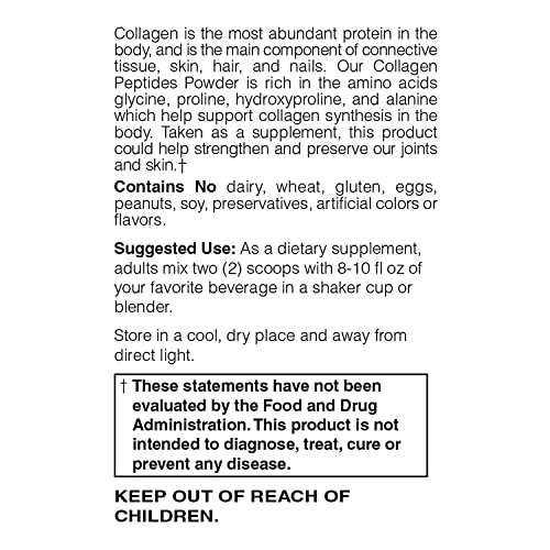 Collagen Peptides, 20 Grams Type 1 & 3, Vanilla Flavor, 10.42 Ounce