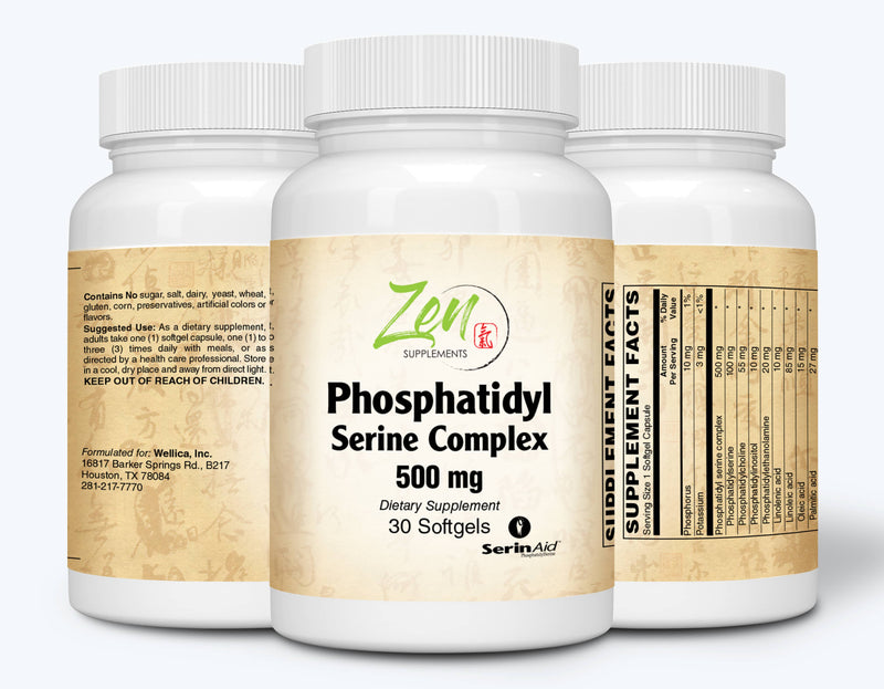 Zen Supplements - Phosphatidyl Serine Complex - Nootropic Support for Brain Health, Improved Cognition and Neurological Clarity 30-Softgel