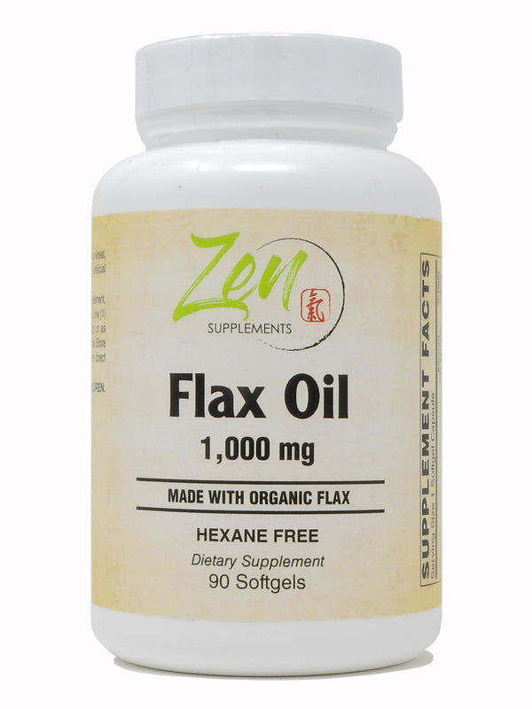 Zen Supplements - Organic Flax Oil, 1,000 mg 90 Softgels