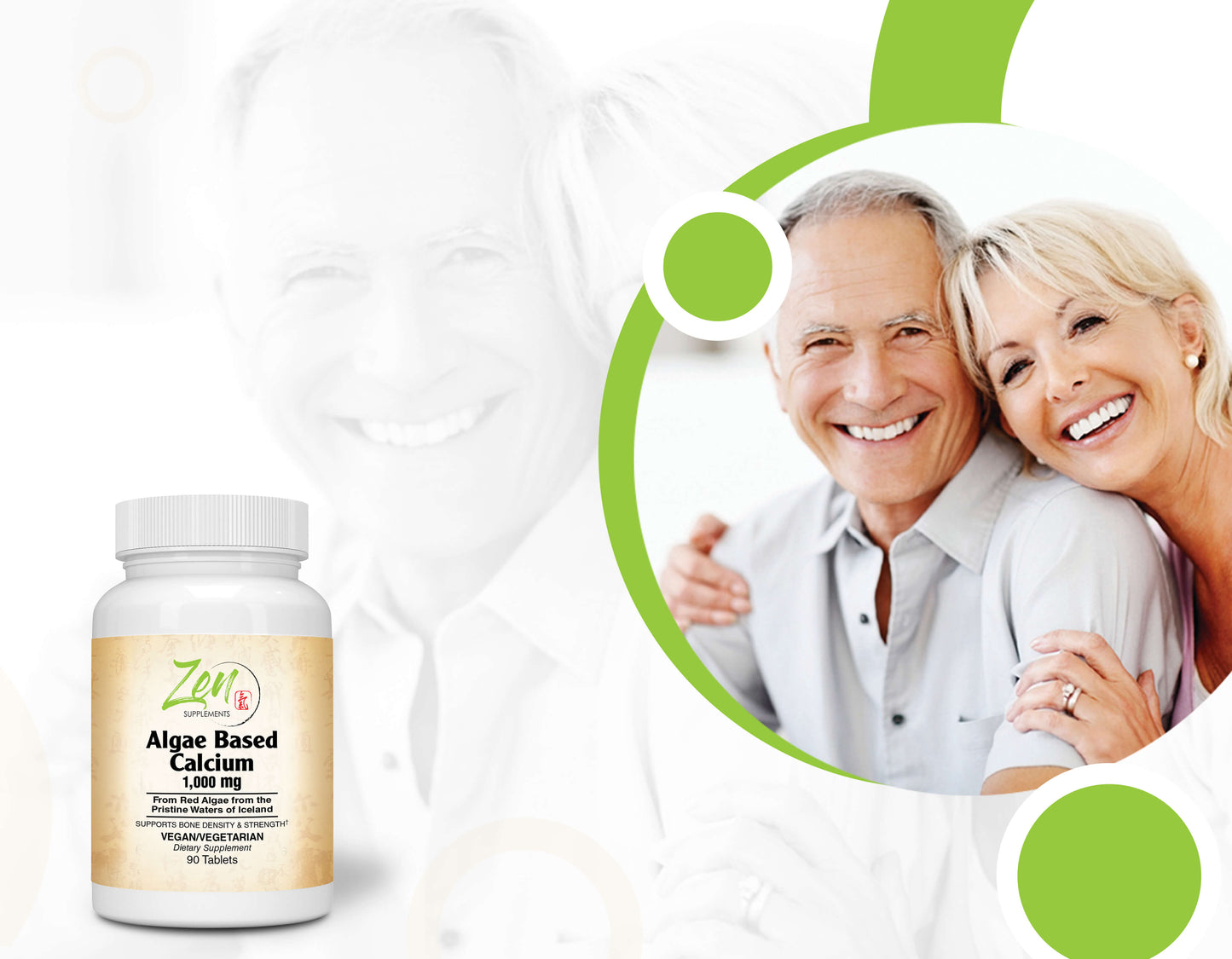 Algae Based Calcium, with Magnesium, Vegan D3 & Vegan K2 and trace minerals 90-Tabs - Plant-Based Calcium Supplement with Magnesium, Boron, Promotes Bone Strength - All Natural Ingredients to be Highly Absorbable