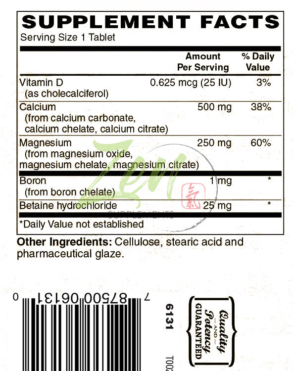 Hi Potency Calcium & Magnesium with D3 & Boron for enhanced absorption, Supports Bone Health & Bone Density 100-Tabs
