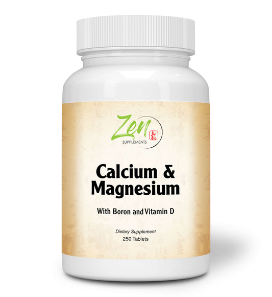 Hi Potency Calcium & Magnesium with D3 & Boron for enhanced absorption, Supports Bone Health & Bone Density 250-Tabs