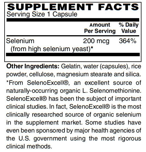 Zen Supplements - Selenium 200 Mcg - Promotes Immune System, Thyroid, Prostate and Heart Health. Supports Antioxidant Protection Against Free Radicals 120-Caps