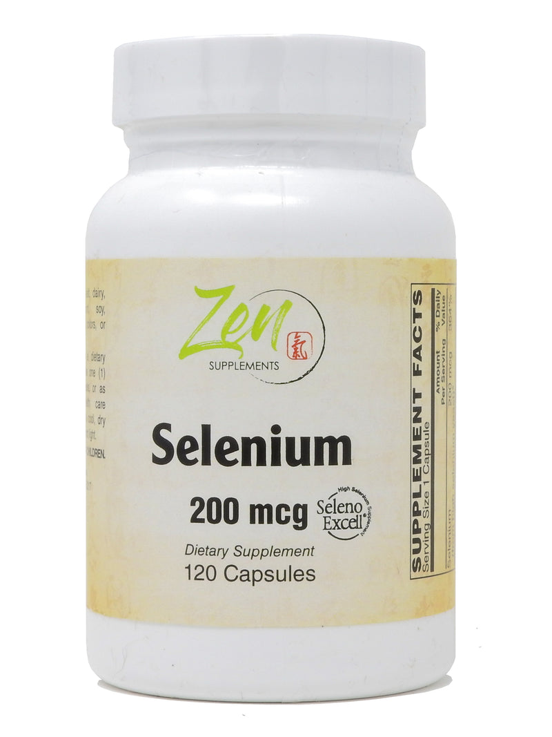 Zen Supplements - Selenium 200 Mcg - Promotes Immune System, Thyroid, Prostate and Heart Health. Supports Antioxidant Protection Against Free Radicals 120-Caps