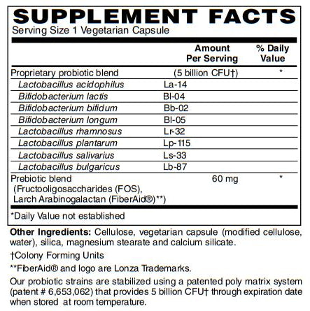 Zen Supplements - Suprema-Dophilus - 5 Billion CFU Probiotic - 8 Strains - Shelf Stable and Acid Resistant - Supports Gastrointestinal & Immune Health 120-Caps