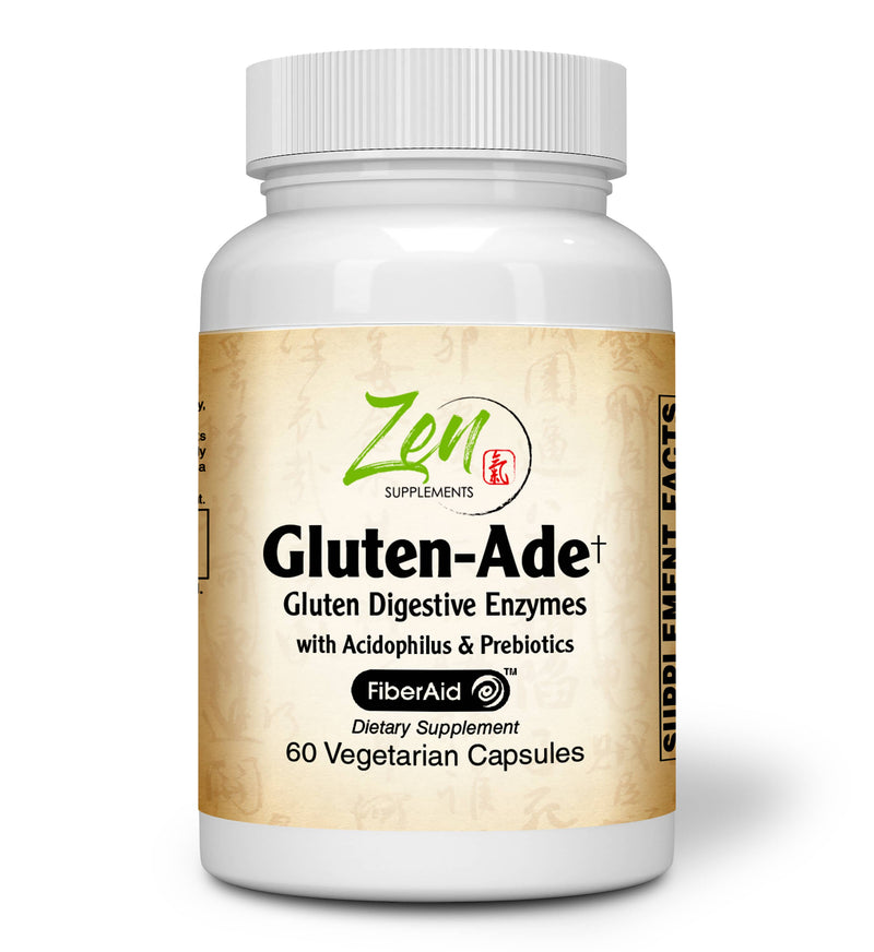 Zen Supplements - Gluten-Ade Digestive Enzyme Formula with Acidophilus & Prebiotics 60-Vegcaps