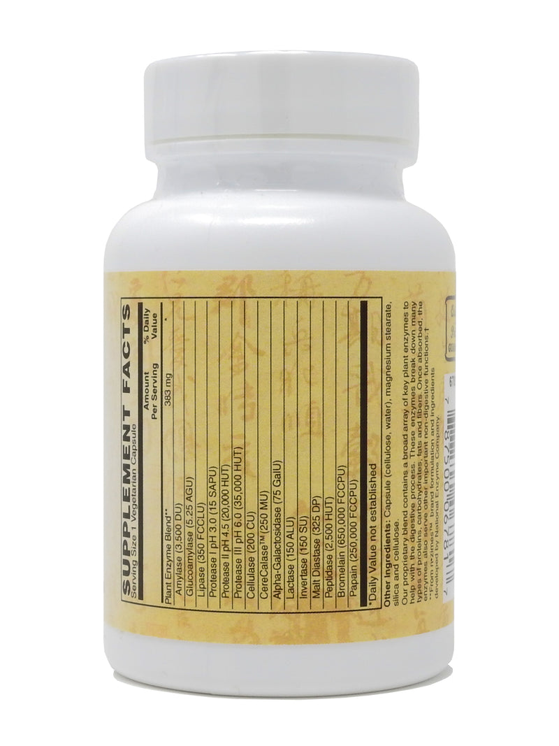 Zen Supplements - Ultra Veggie Enzymes for Vegetarians and Vegans - Promotes Digestion of Vegetables, Beans and Carbohydrates to Help Reduce Occasional Gas and Bloating 60-Vegcaps