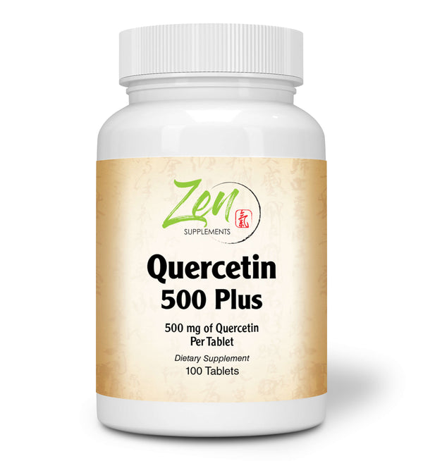 Zen Supplements - Quercetin 500-Plus Antioxidant with Vitamin C, Bromelain & Turmeric - Supports Cardiovascular Health, Helps Improve Anti-Inflammatory & Immune Response 100-Tabs