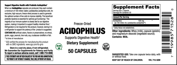 MicroBio Flora - Freeze-Dried Acidophilus Caps 100 Count