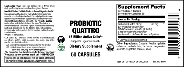 MicroBio Flora - Probiotic Quattro - 15 Billion CFU