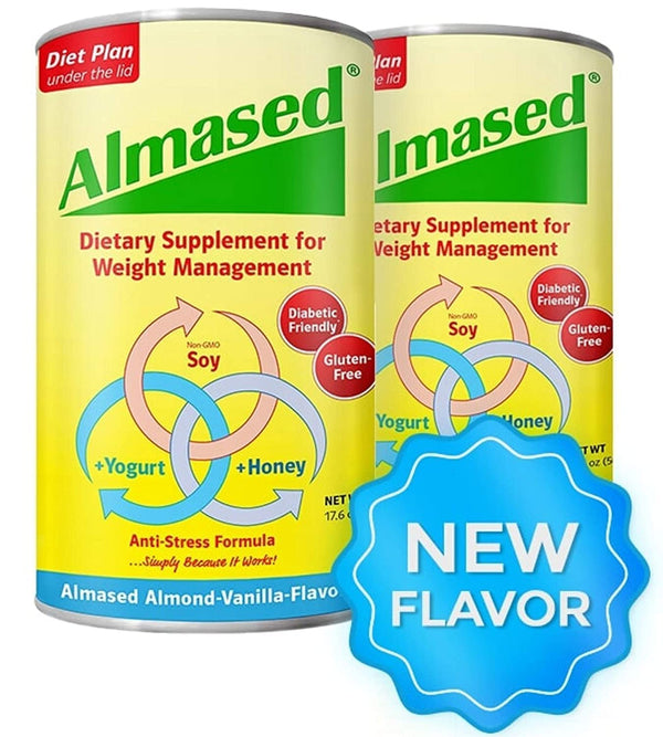 Almased Vanilla shakes – Gluten-Free, non-GMO Powder – Boost High Protein, Vanilla Flavor, 17.6 oz (2 Pack)