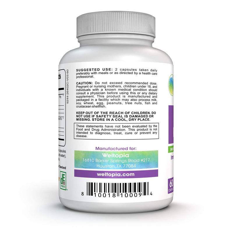 Weltopia - Immune Probiotic Formula - Prebiotic with Probiotic - Enhanced Digestive Flora Support for Gut Health, Immune Health, Digestive Health, Diarrhea