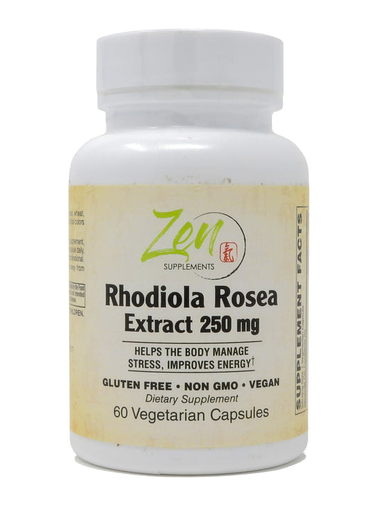 Rhodiola Rosea Extract Adaptogen - Supports Improved Energy, Brain Function & Stress Relief. Promotes an Elevated Mood due to Anxiety or Stress 60-Caps