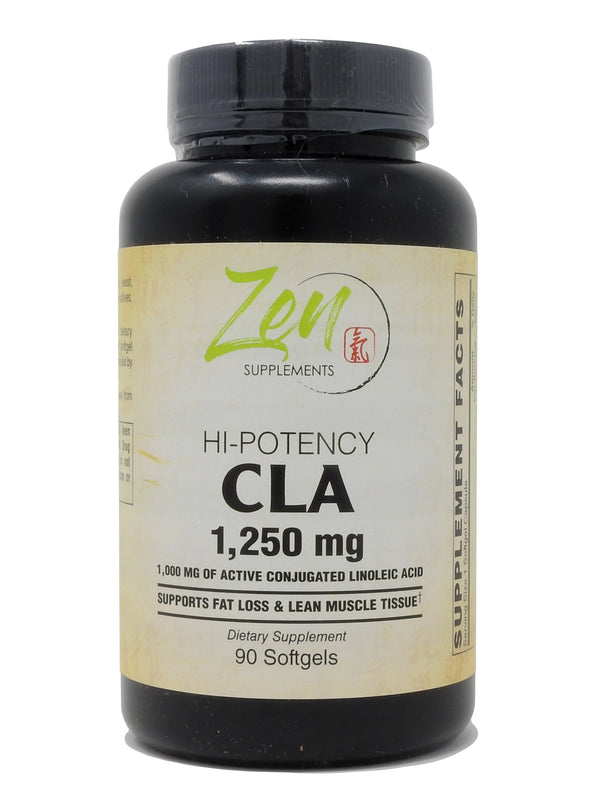 Zen Supplements - Hi Potency CLA 1,250Mg - Supports Healthy Weight Management - Promotes Lean Mass Muscles, Metabolism & Immune Health 90-Softgel