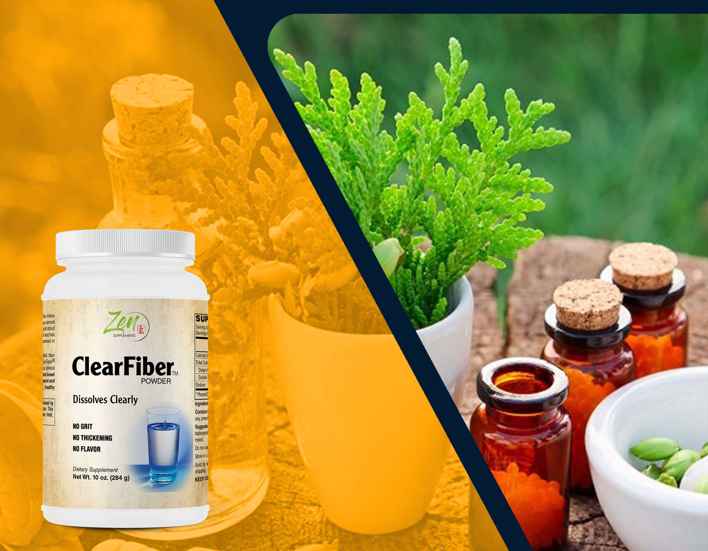 Clearfiber - Supports a Healthy Gut & Digestive Regularity, Feeds Good Bacteria, Ease Gas & a Complement for Probiotics 10 Oz-Powder
