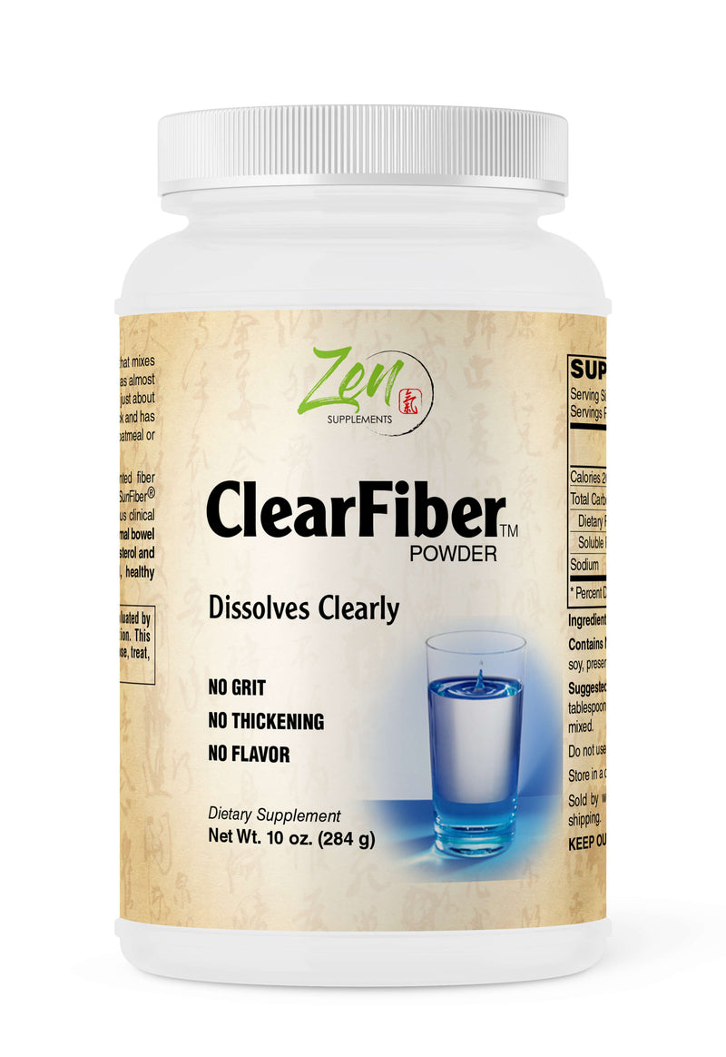 Zen Supplements - Clearfiber - Supports a Healthy Gut & Digestive Regularity, Feeds Good Bacteria, Ease Gas & a Complement for Probiotics 10 Oz-Powder