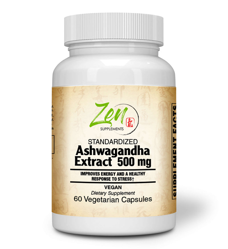 Zen Supplements - Ashwagandha Extract Anxiety Relief, Thyroid Support, Cortisol & Adrenal Support, Anti Anxiety & Adrenal Fatigue Supplement 60-Vegcaps