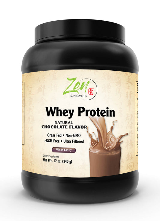 Organic Grass Fed Whey Protein 19g Per Serving Keto Friendly - Chocolate 12 Oz-Powder