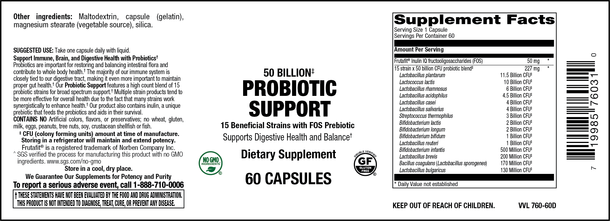 MicroBio Flora - 50 Billion Probiotic Support Caps 60 Count