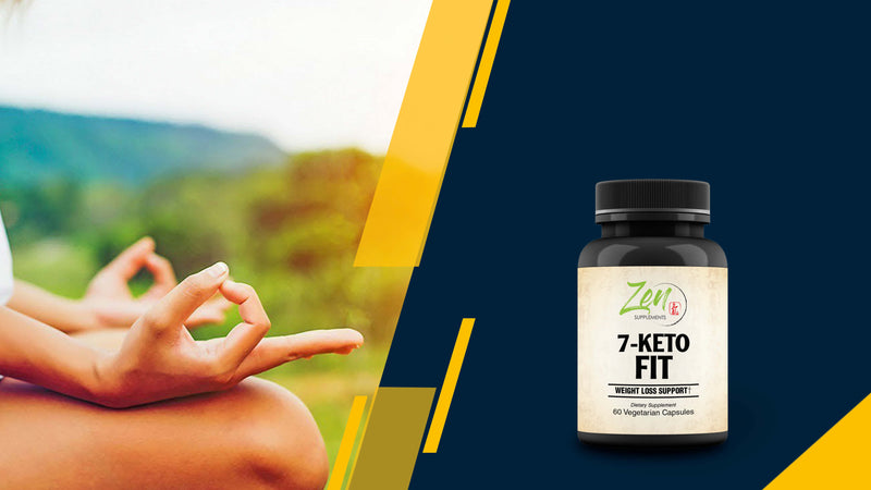 Zen Supplements - 7-Keto DHEA Fit with EGCG & Chromium Polynicotinate 60-Vegcaps - DHEA Metabolite to Support Thermogenesis and Healthy Body Composition - Supports a healthy BMI & Weight Management