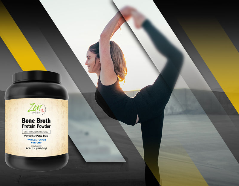 Zen Supplements - Bone Broth for Keto Diets and Paleo Diets - Vanilla 1 LB-Powder - 22g of Protein Per Serving -Promotes Joint Health, Gut Health, Hair, Skin & Nails Health, Brain Health and Healthy Aging