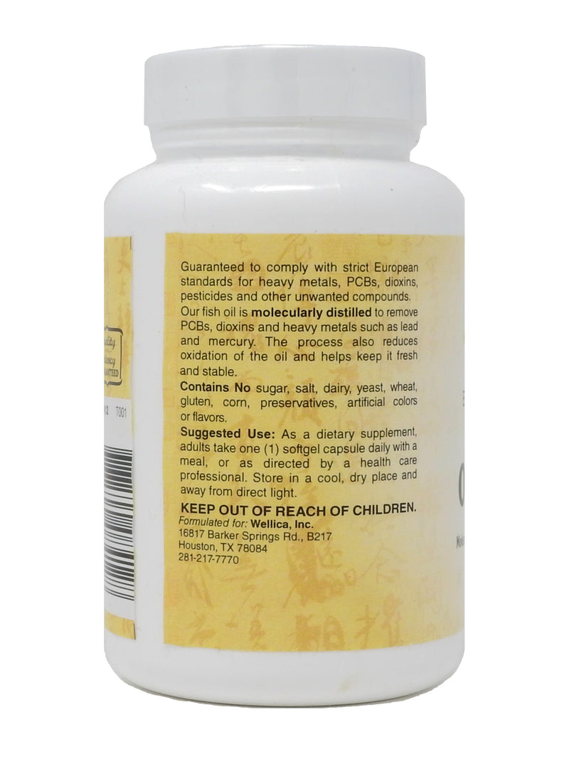 Zen Supplements - Super Omega-3 Enteric Coated 60-Softgel - Sustainably Sourced Concentrated Fish Oil, 1000 mg Omega-3 per Softgel, Enteric Coated to be Odorless & Burp-Free - Contains 300 mg EPA &  200 mg DHA per Softgel