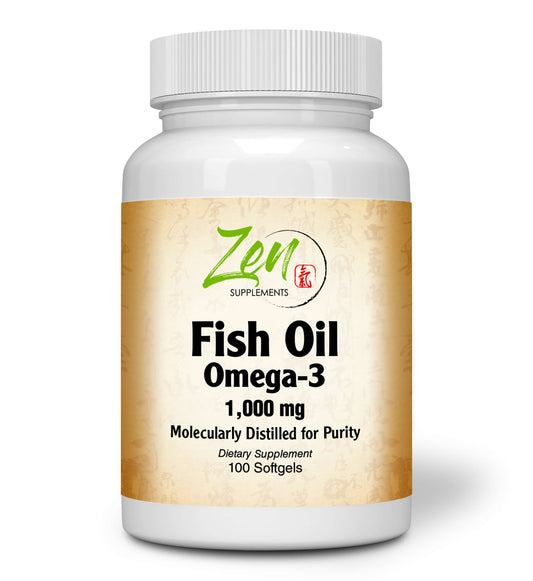 Omega-3 1000 Mg 100-Softgel - Wild Caught and Sustainably Sourced Omega-3 Burpless Fish Oil Supplement with 100Mg DHA & 180Mg EPA per Capsule - Supports Heart Health, Brain Development and General Wellness