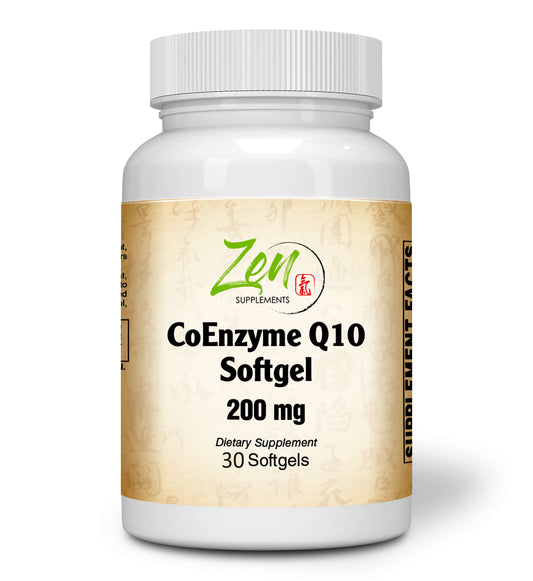 Coenzyme Q10 200 Mg - CoQ10 Ubiquinone Antioxidant Supports Heart Health including Cholesterol & Blood Pressure, Neurological Function & Cellular Energy 30-Softgel