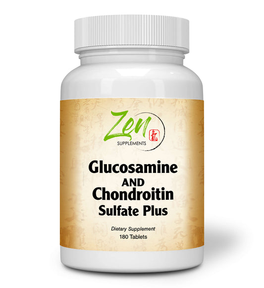 Glucosamine & Chondroitin Sulfate Plus - Supports Healthy Joint Structure, Mobility Function & Comfort 180-Tabs