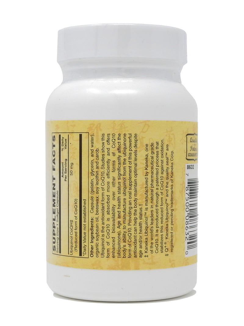 Zen Supplements - Ubiquinol CoQH  50 Mg Supports Heart Health including Cholesterol & Blood Pressure, Neurological Function & Cellular Energy  60-Softgel