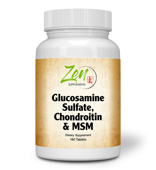 Glucosamine Chondroitin MSM - Supports Healthy Joint Structure, Mobility Function & Comfort (Shellfish Free) 180-Tabs